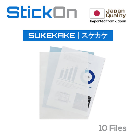 SUKEKAKE Japan Eco-Friendly Specialty Paper L-Shaped File [10 Files]