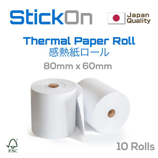 热敏收据纸 80mm x 60mm [10 卷]