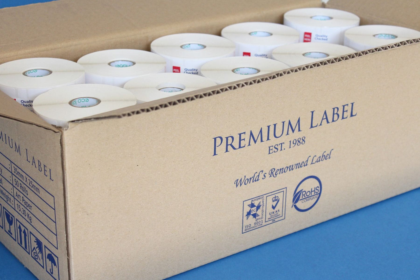 Barcode Label 35x25mm Art Paper FSC [50 Rolls]